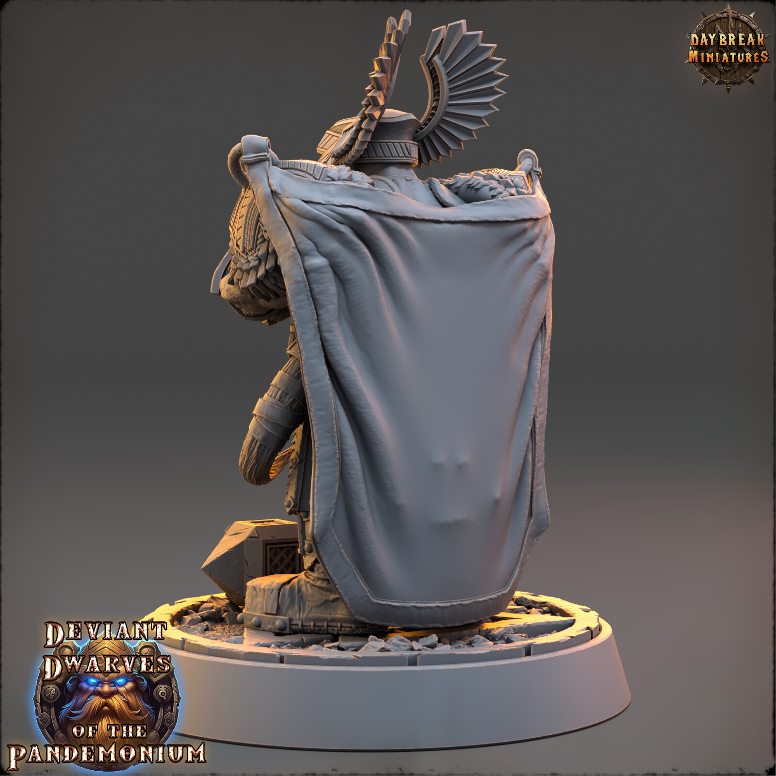 Dwarf Warrior Judge Sindri | DayBreak Miniatures | Compatible with D&D/AOS