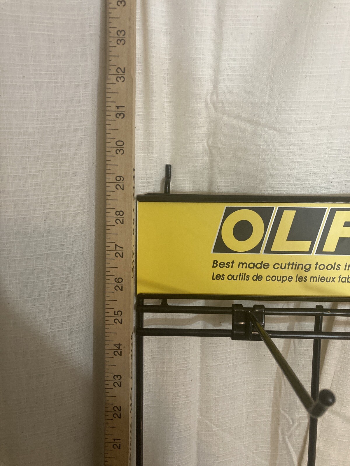 OLFA Cutting Tools Display Rack with Peg Hooks, Standing or Hangs Adjustable