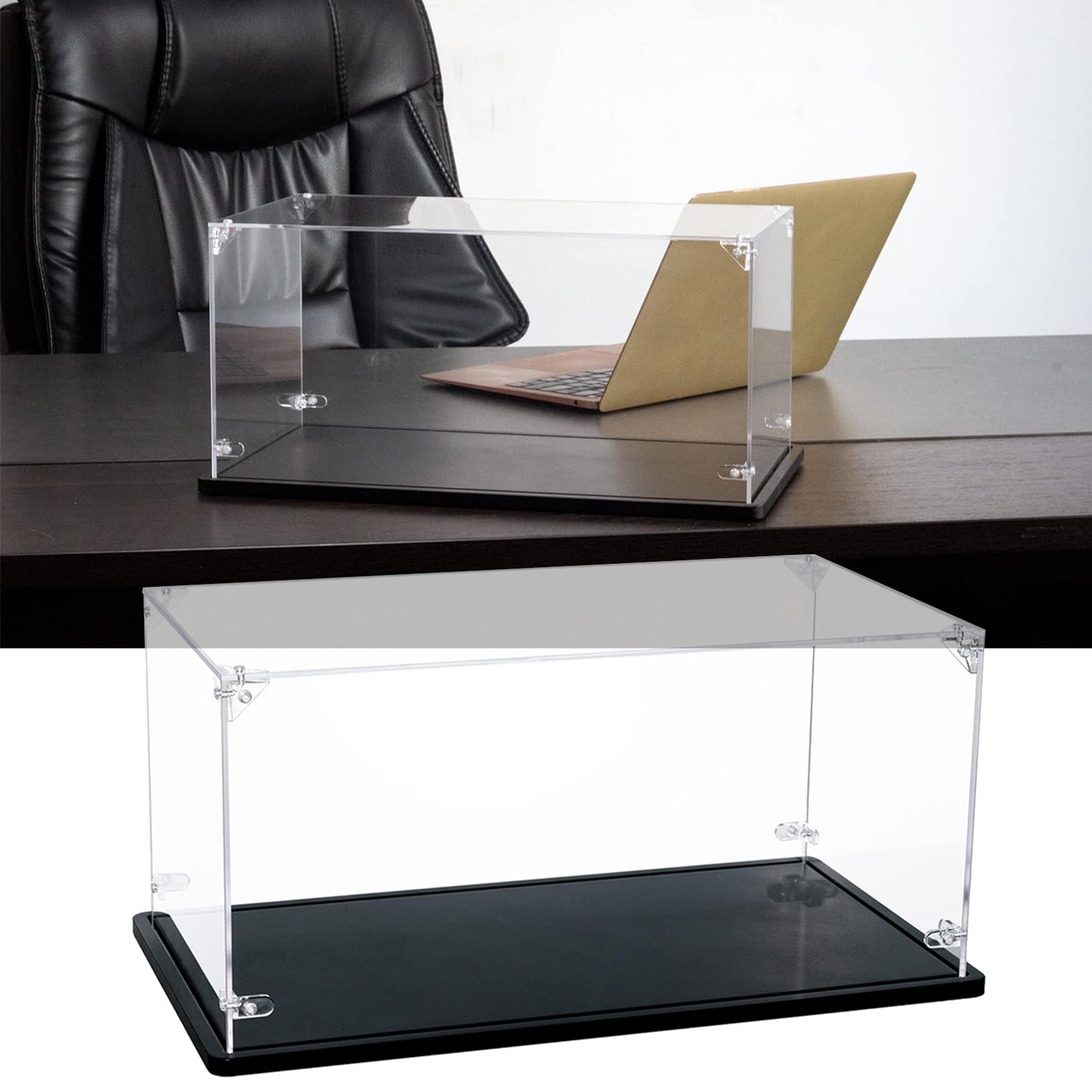 Clear Dustproof Acrylic Display Case for 1/18 Scale Model Car Toy 30*20*15cm