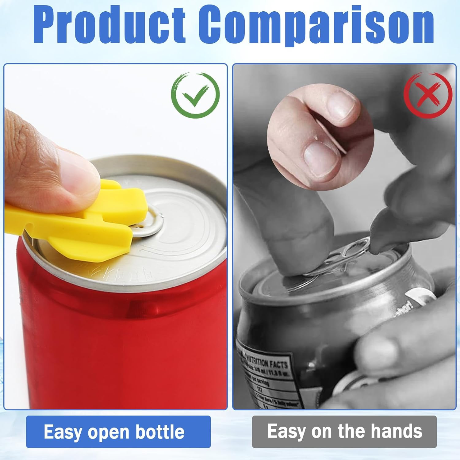 Manual Easy Can Opener, 6 Pack Colorful Soda Beer Large, 6 PCS