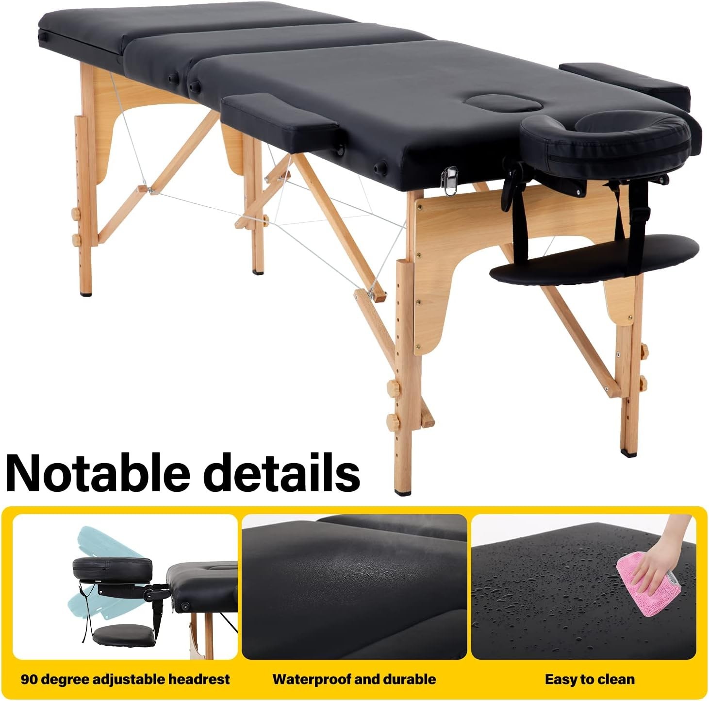 320 lbs Capacity Height Adjustable Massage Table - Perfect for Spa & Therapy Use
