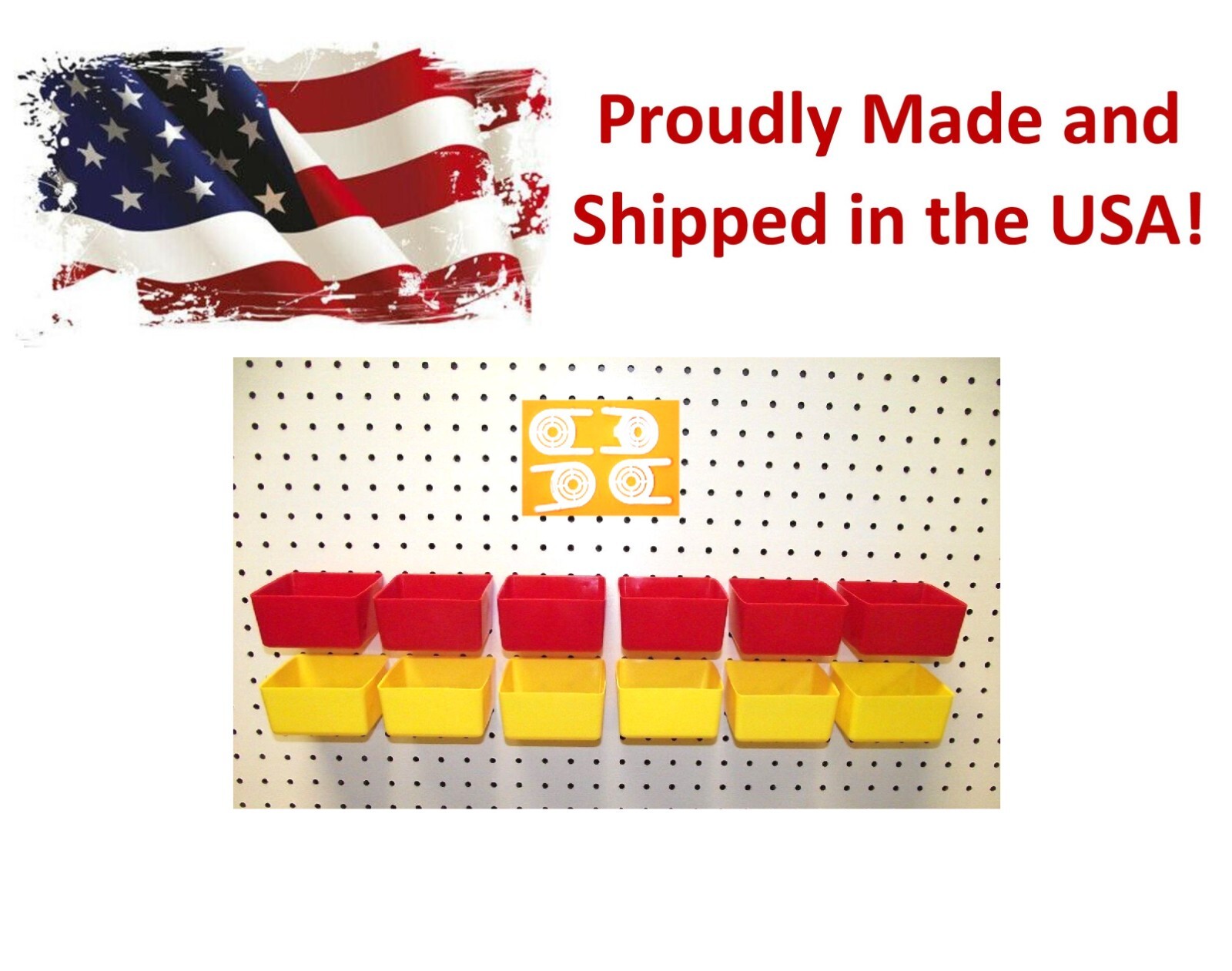 16 Piece Pegboard Plastic Bin and Plastic Tool Holder Kit