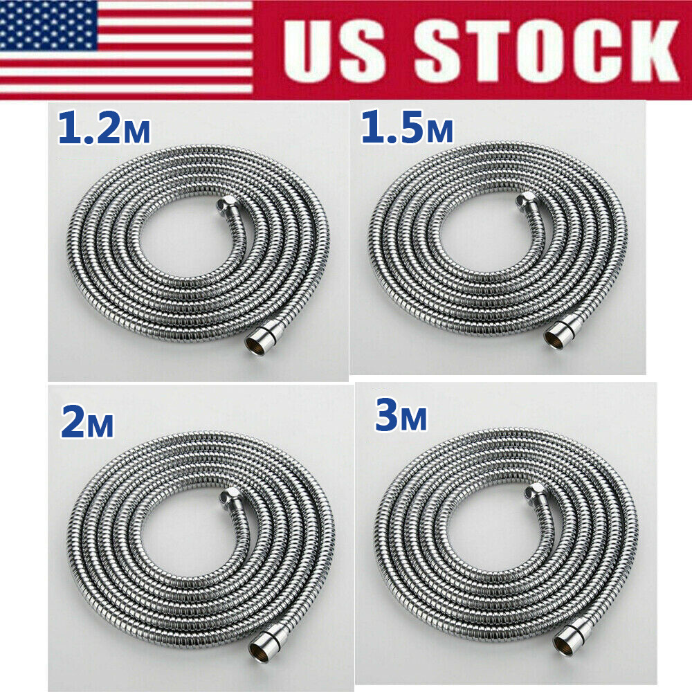Shower Head Hose Handheld Extra Long Replacement Bathroom Flexible Tube Steel