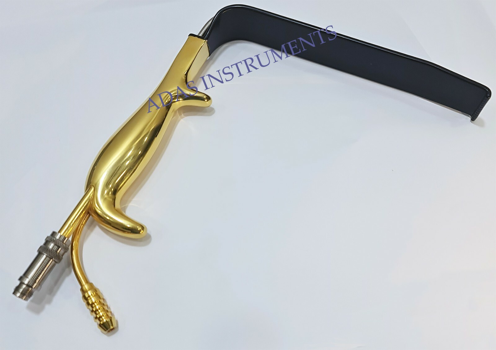 18cm x 30mm Tebbetts Fiber Optic retractor Black Insulated, Breast Retractor,