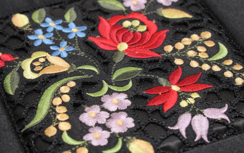 Embroidered Accessory Pouch (Approx. 24×24 cm)