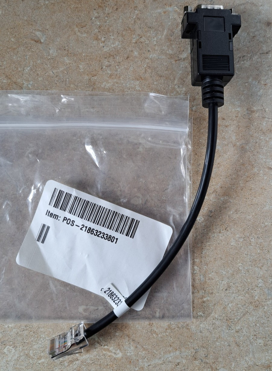 Posiflex RJ50 10-pin Male to DB9 9-pin Male COM Port Serial Adapter Cable Dongle