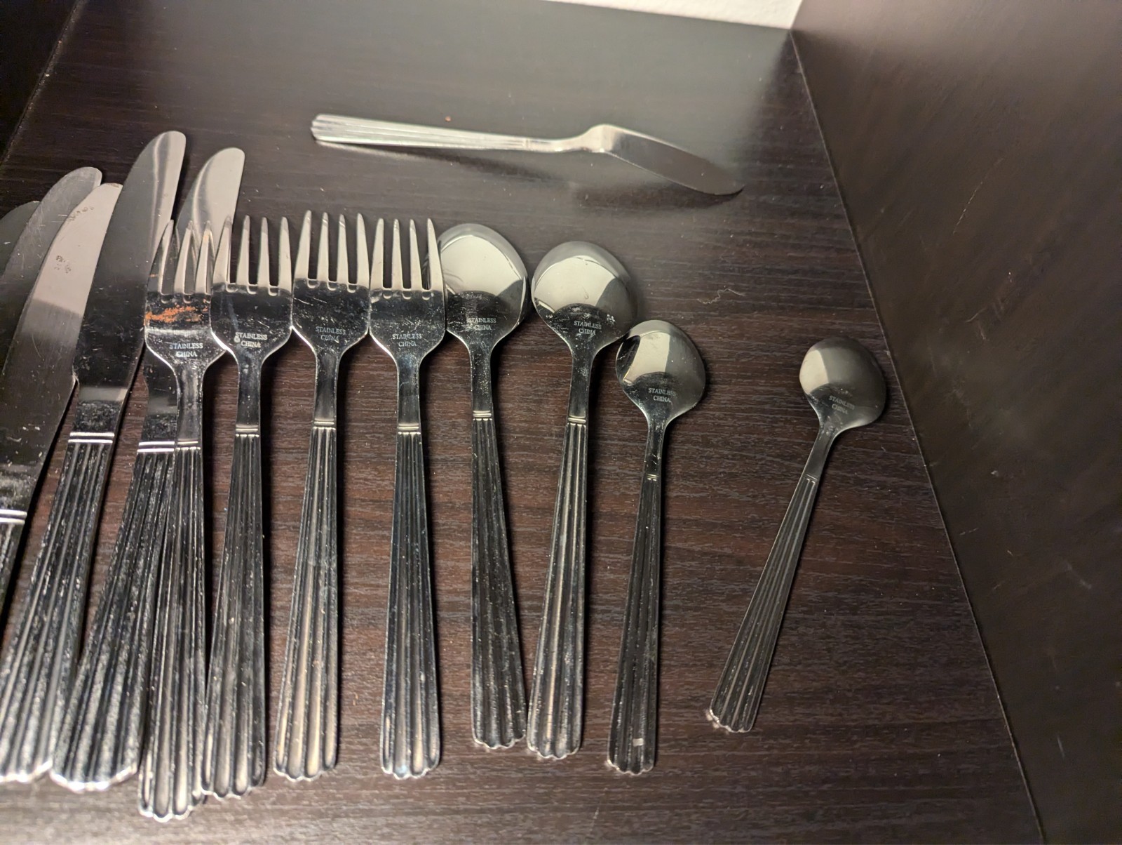 14 Pc Stainless Mixed FLATWARE Silverware - Around 1LB 4OZ - See Video Please