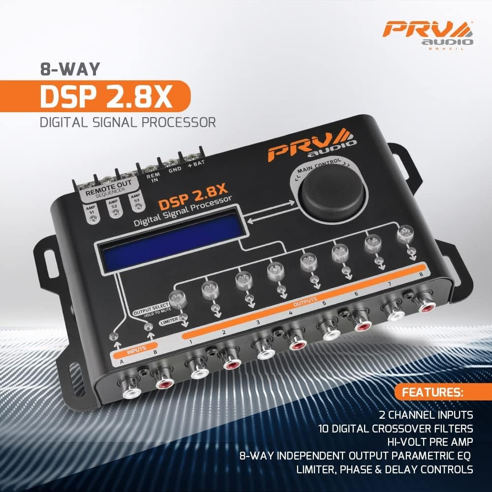 8 Channel Full Digital Car Audio DSP Processor with Equalizer & Remote Control
