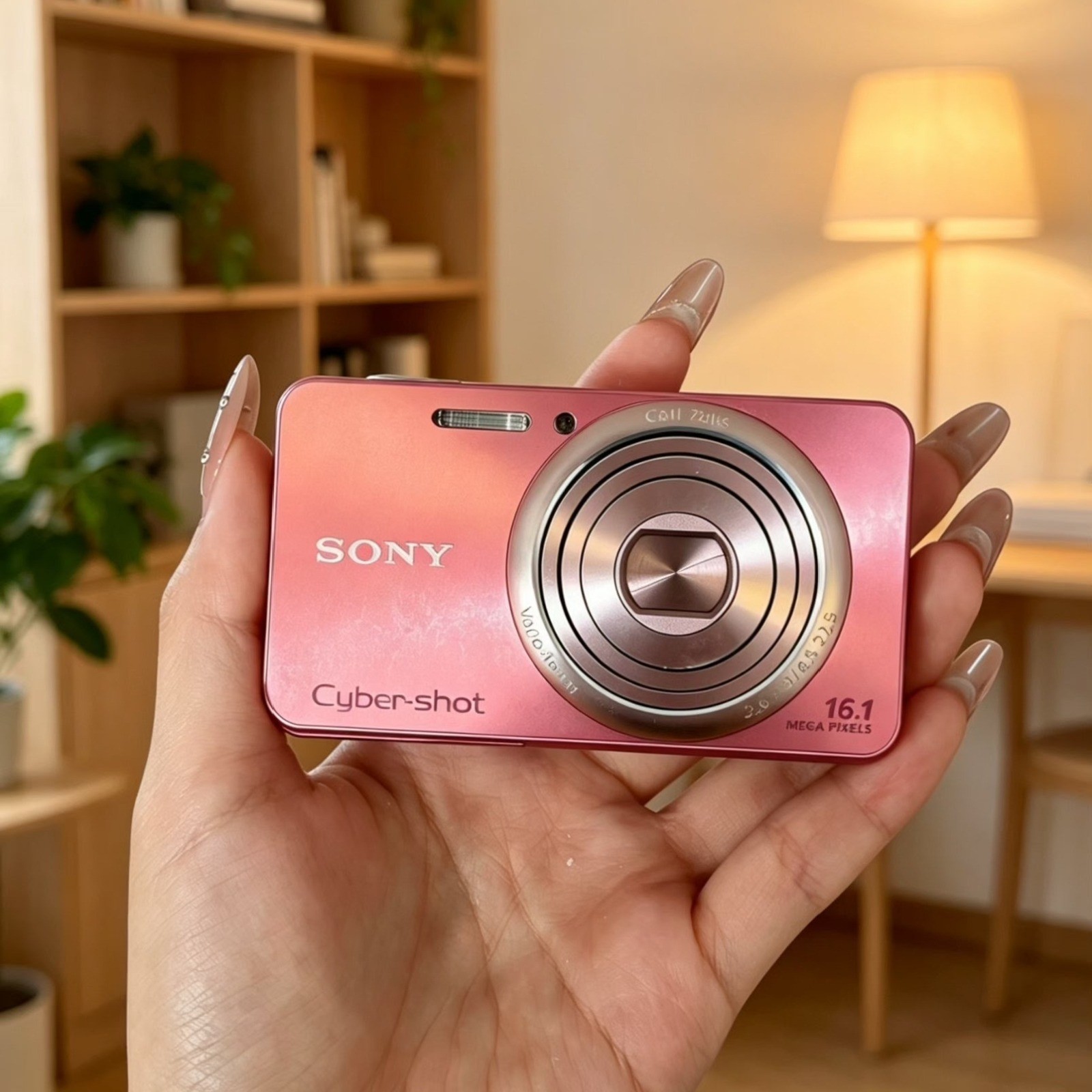 Sony Cyber-Shot DSC-W570 16MP Digital Camera 5x Optical Zoom 25mm Wide OIS Pink