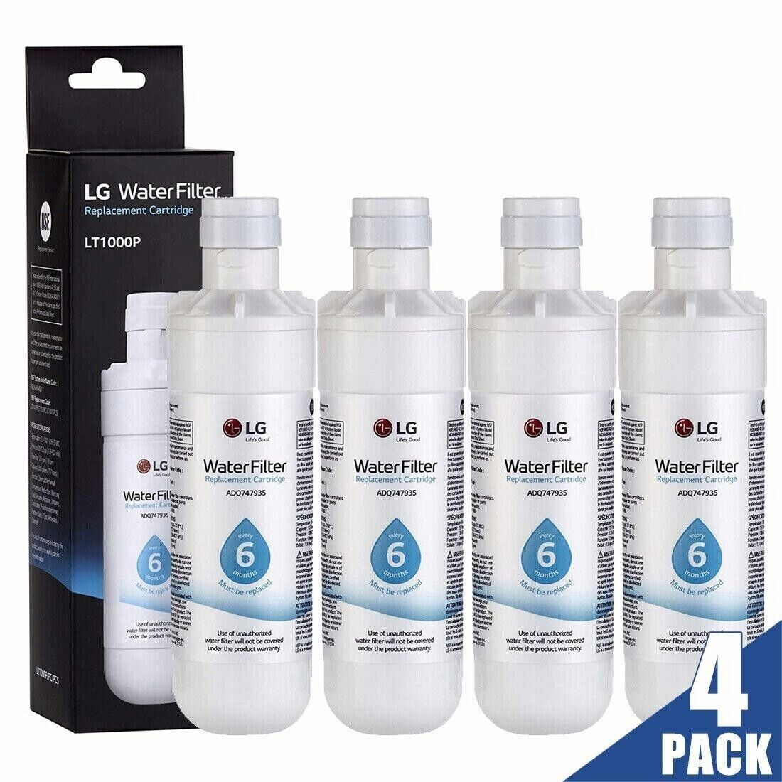 4Pack L-G LT1000P ADQ747935 Fit kenmore 9980 Refrigerator Water filter