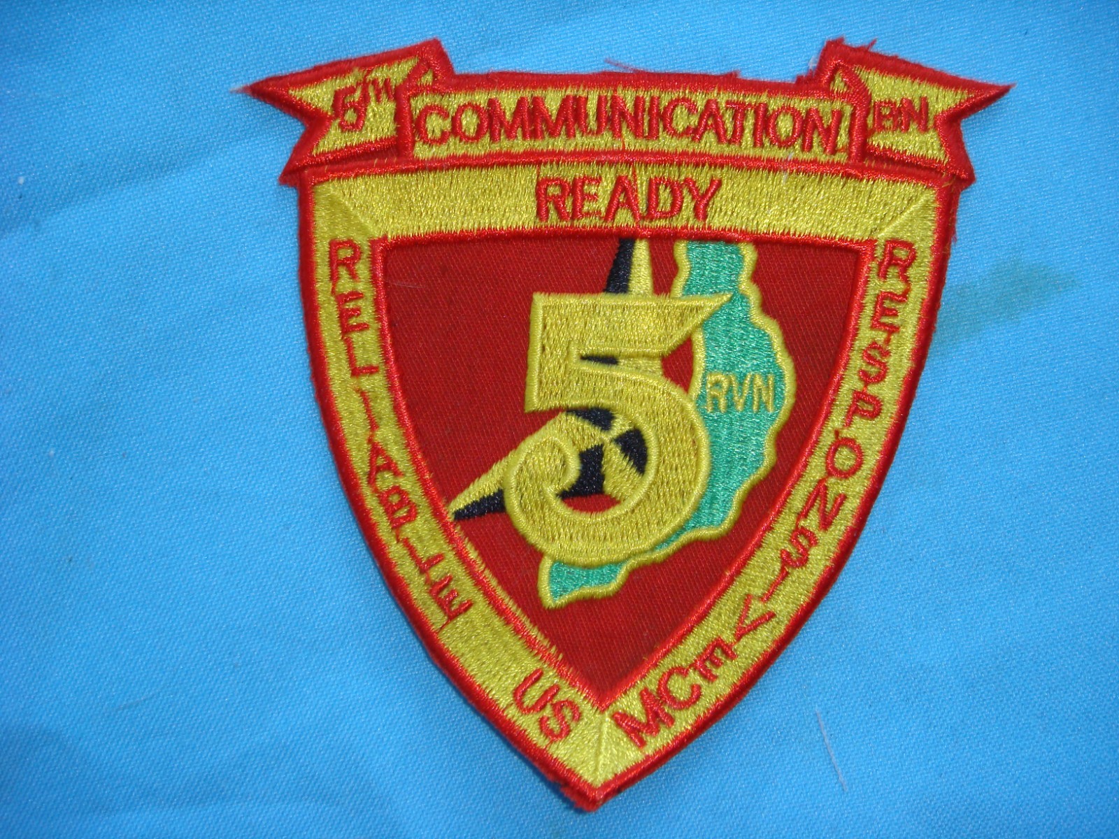 VIETNAM WAR PATCH, USMC 5th COMMUNICATIONS BN 3rd MARINE DIVISION
