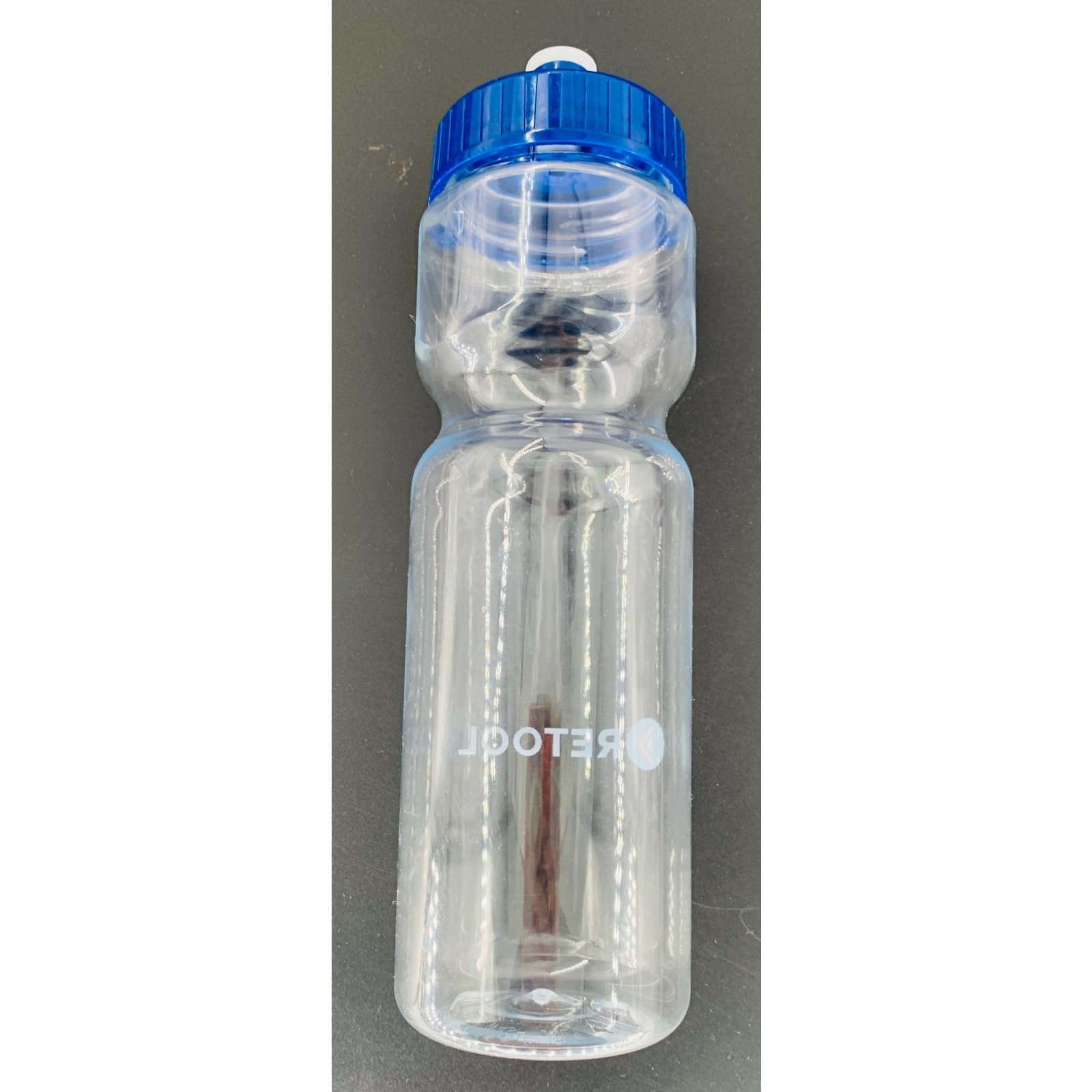 Clear Water Bottle Plastic Retool Blue Cap & Valve 24 Oz Bicycle Spill Proof