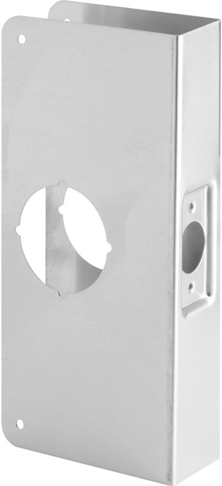 Prime Line 1-3/4 in. x 9 in. Thick Solid Brass Lock and Door Reinforcer