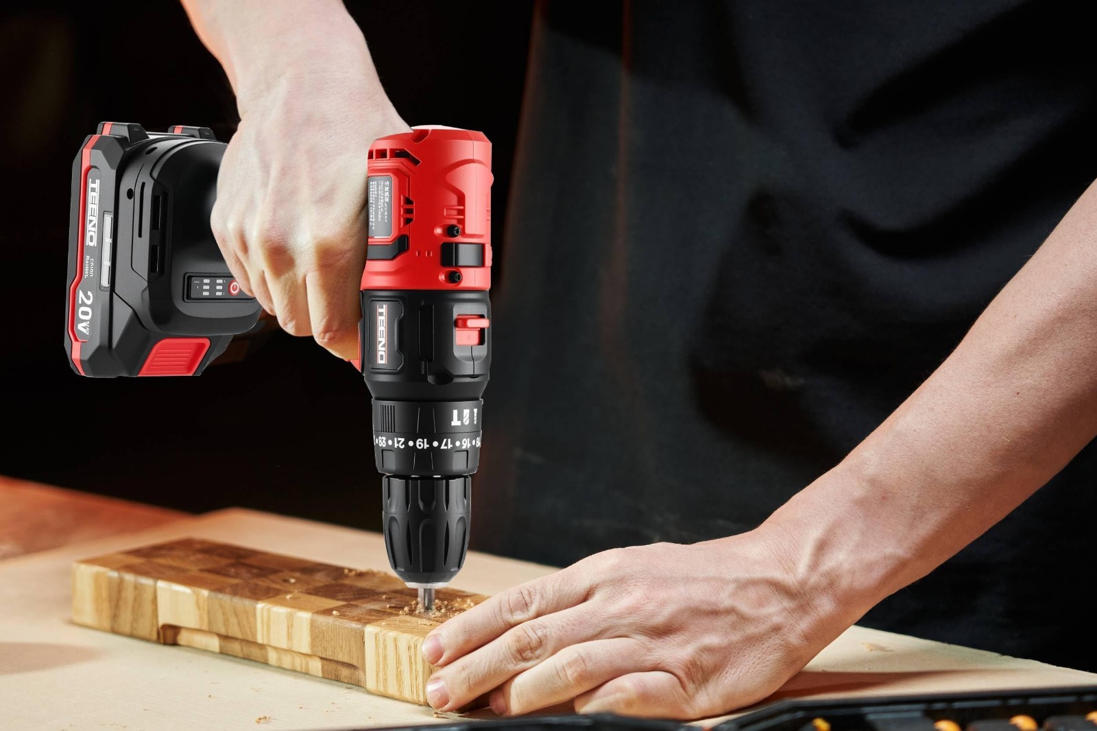 20V Brushless Cordless Drill & Impact Driver Combo Kit, 2x Batteries, 19 Bits, C