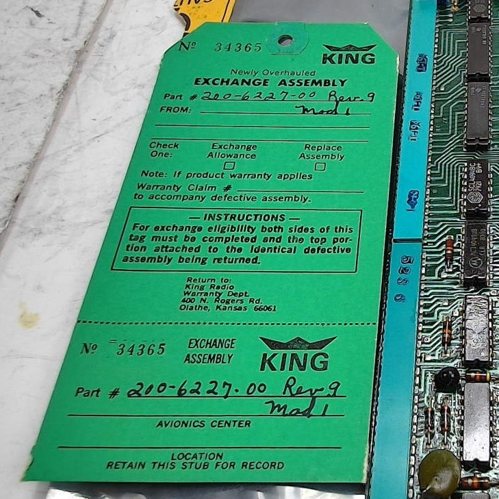 Aviation Circuit Board King 200-6227-00 (CORE)
