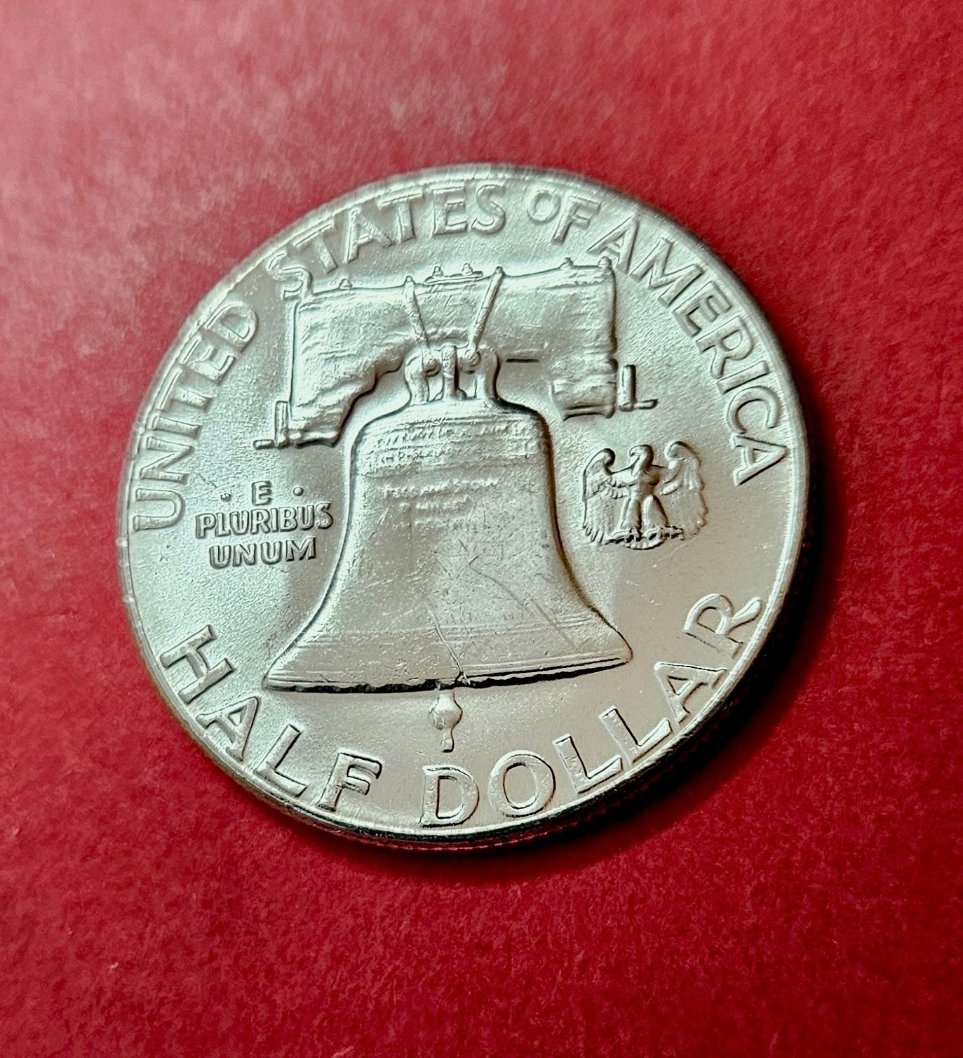 1961   Franklin Silver Half Dollar.  AU.  90% Silver