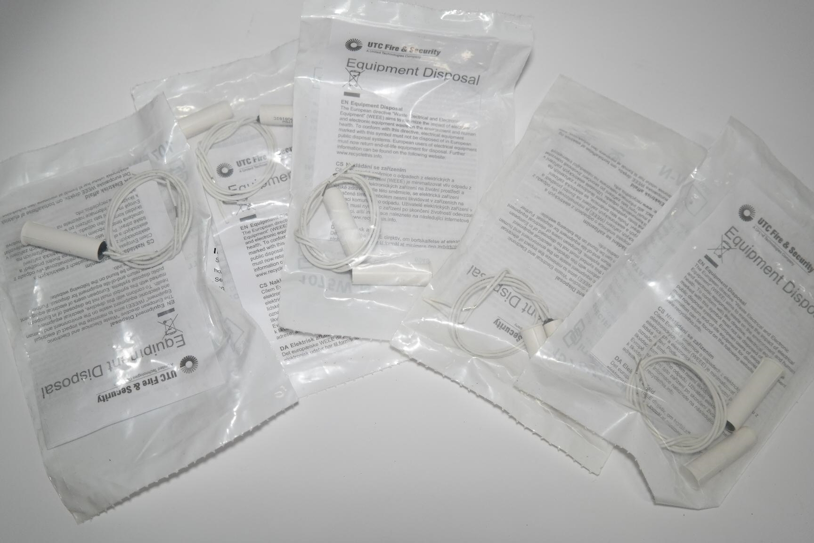 LOT 5 INTERLOGIX 1075W-N RECESSED MAGNETIC DOOR/WINDOW CONTACT ALARM COM SWITCH