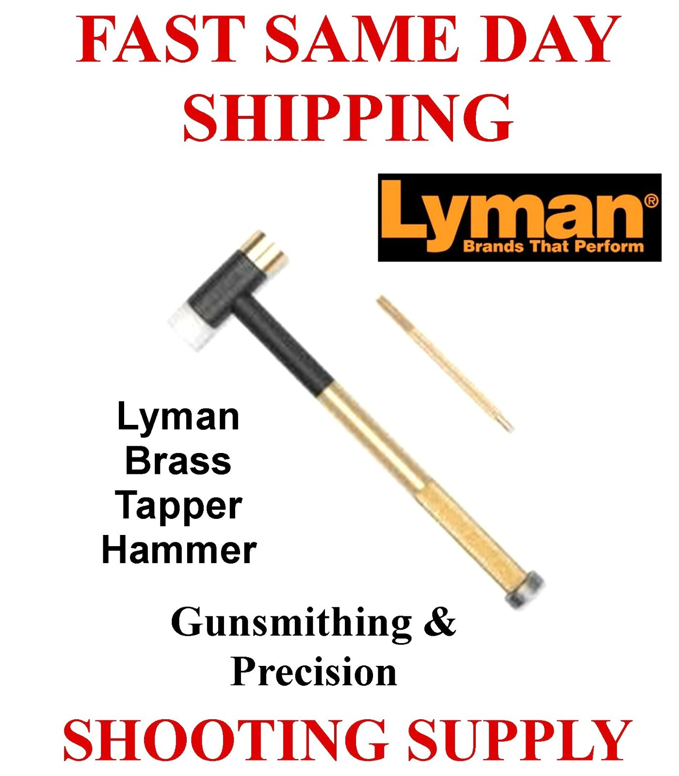 Lyman Brass Tapper Hammer Drift Pin Brass/Nylon/Steel For Gunsmithing - 7031290