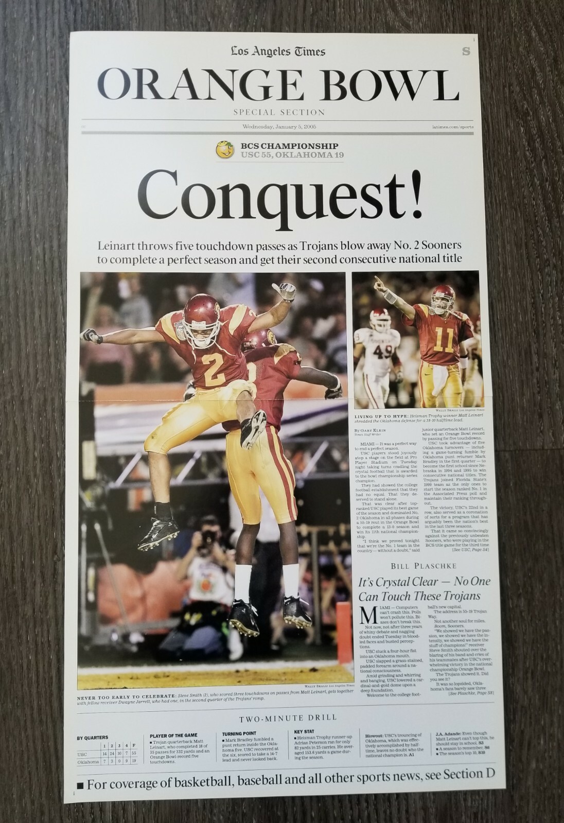 USC TROJANS FOOTBALL NATIONAL CHAMPIONSHIP POSTER