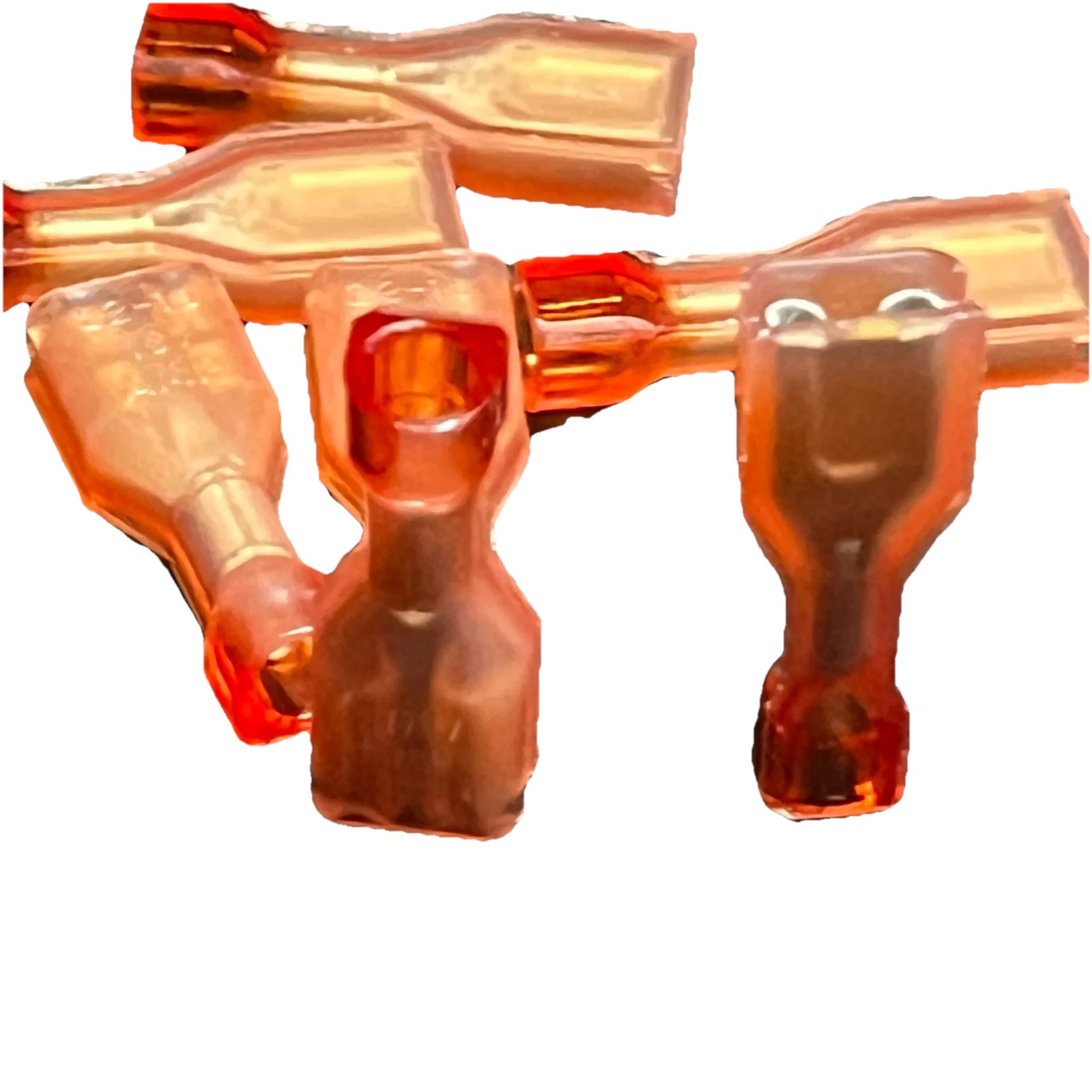25 or 50 AMP Quick Connector, Red Female Disconnect For 22-18 AWG Crimp 0.187"