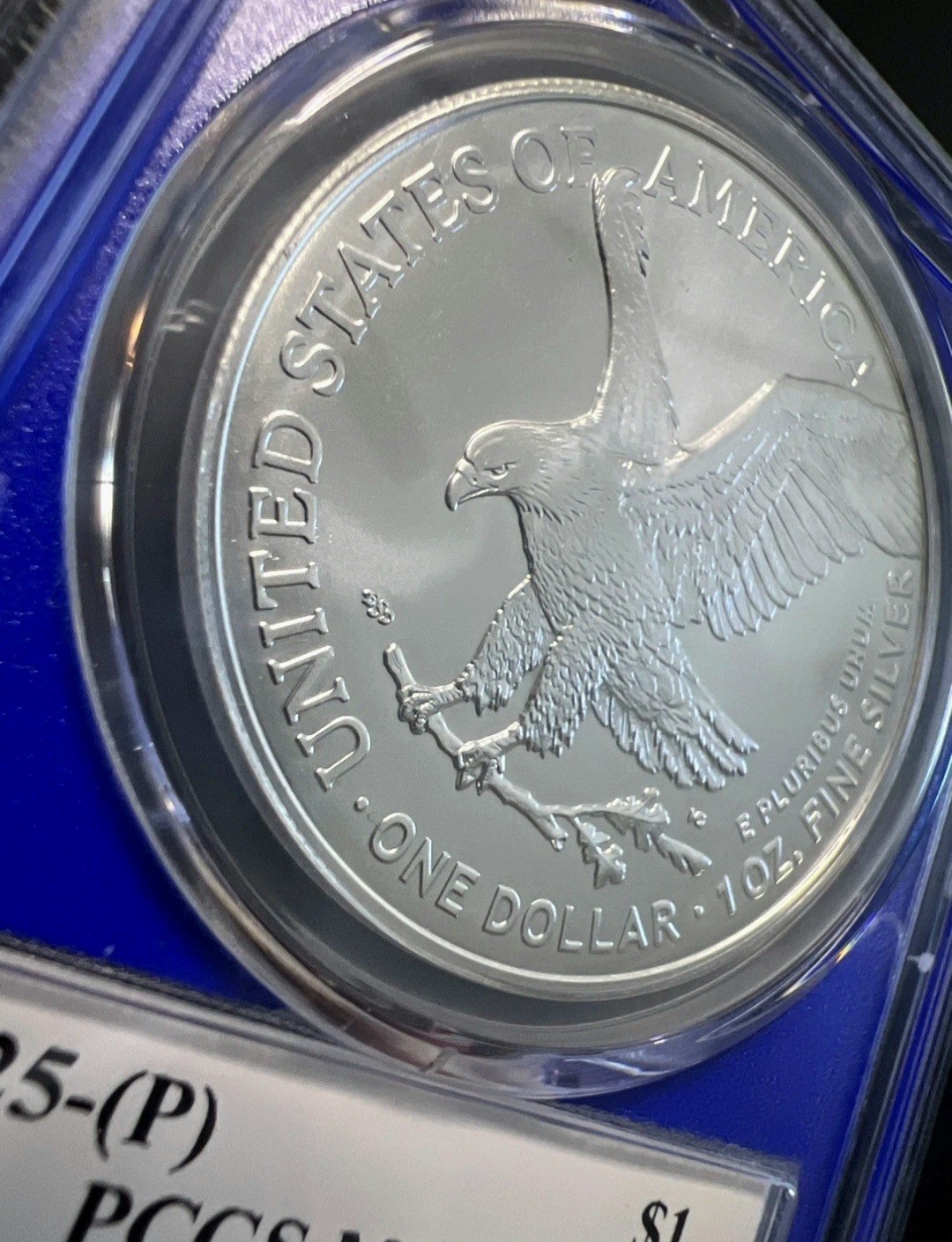 2025-P Silver Eagle with Eagle Privy PCGS MS70 Strike, Signed By Adrian Beltre