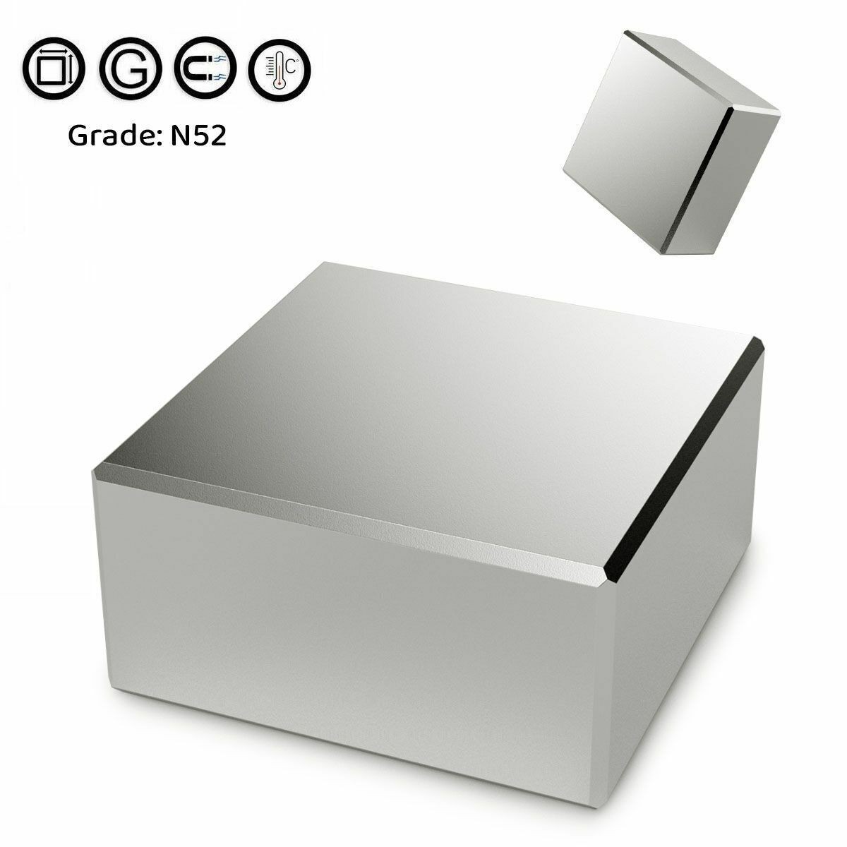 N52 Block Magnets Super Strong Neodymium Large Magnet 40*40*20MM Rare Earth