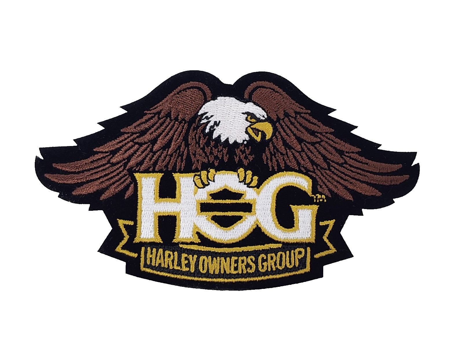 Harley Owners Group Hog  Brown Eagle Patch 5" x 3" Davidson