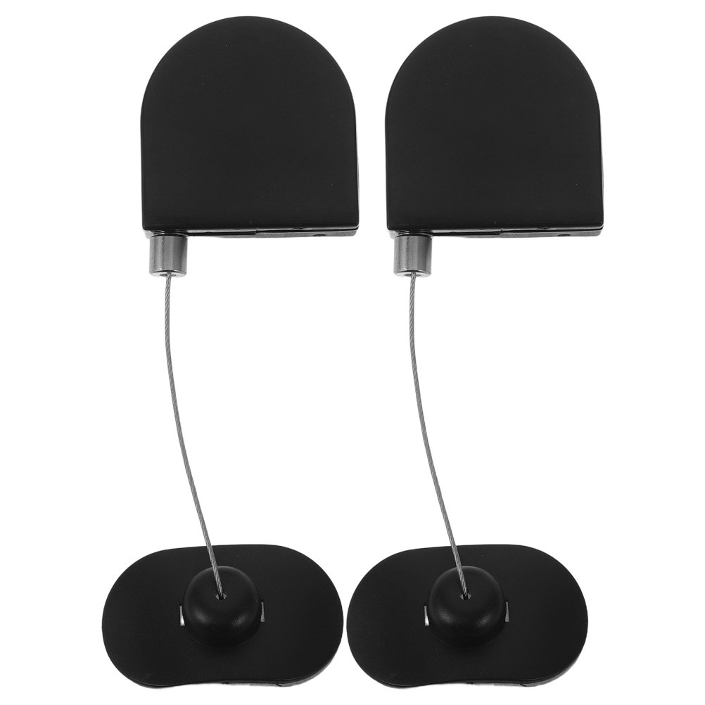 2 Pcs Jewelry Display Anti-theft Box Cable Lock for Security Tie Remote Leash