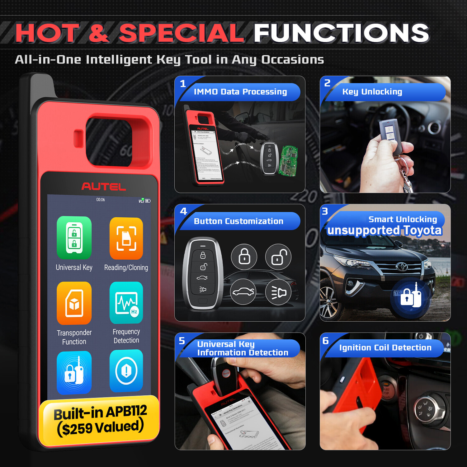 2025 Autel MaxiIM KM100 Key FOB PROGRAMMING Key Generation IMMObilizer 60sFaster