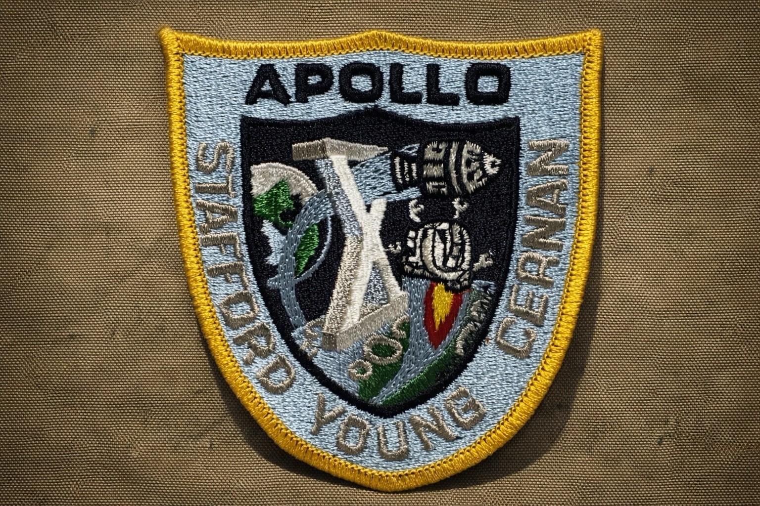 Apollo Stafford Young Cernan NASA Space Mission Vintage Souvenir Patch