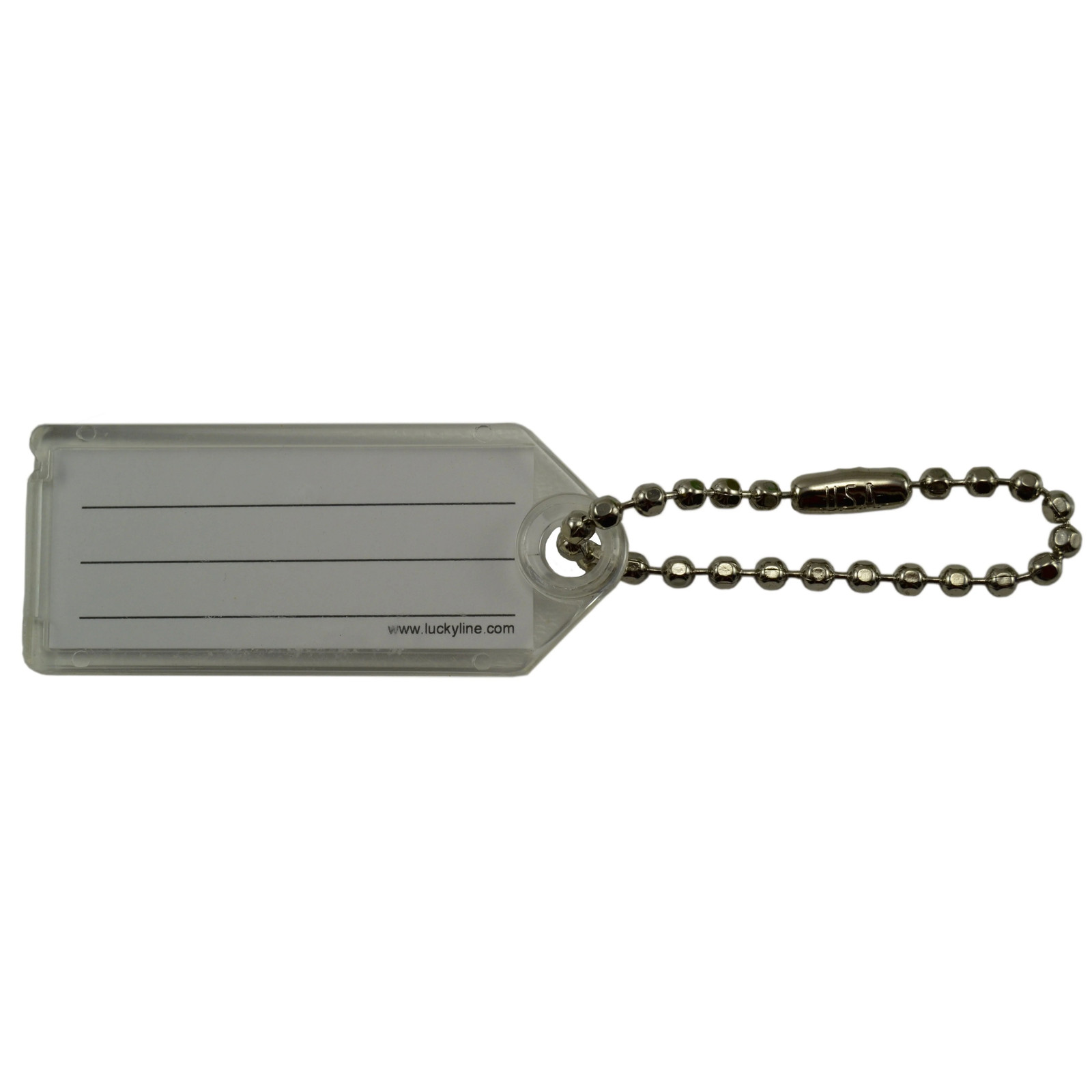 Orange Plastic Key Tags with Chains (5 pcs.)