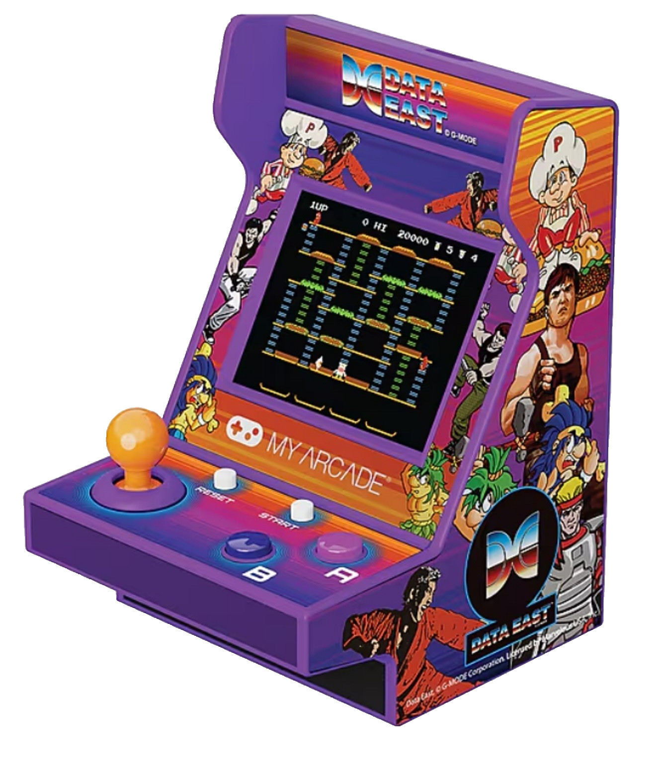 My Arcade Data East Hits Micro Player Playable Mini Retro Arcade Machine Cabinet