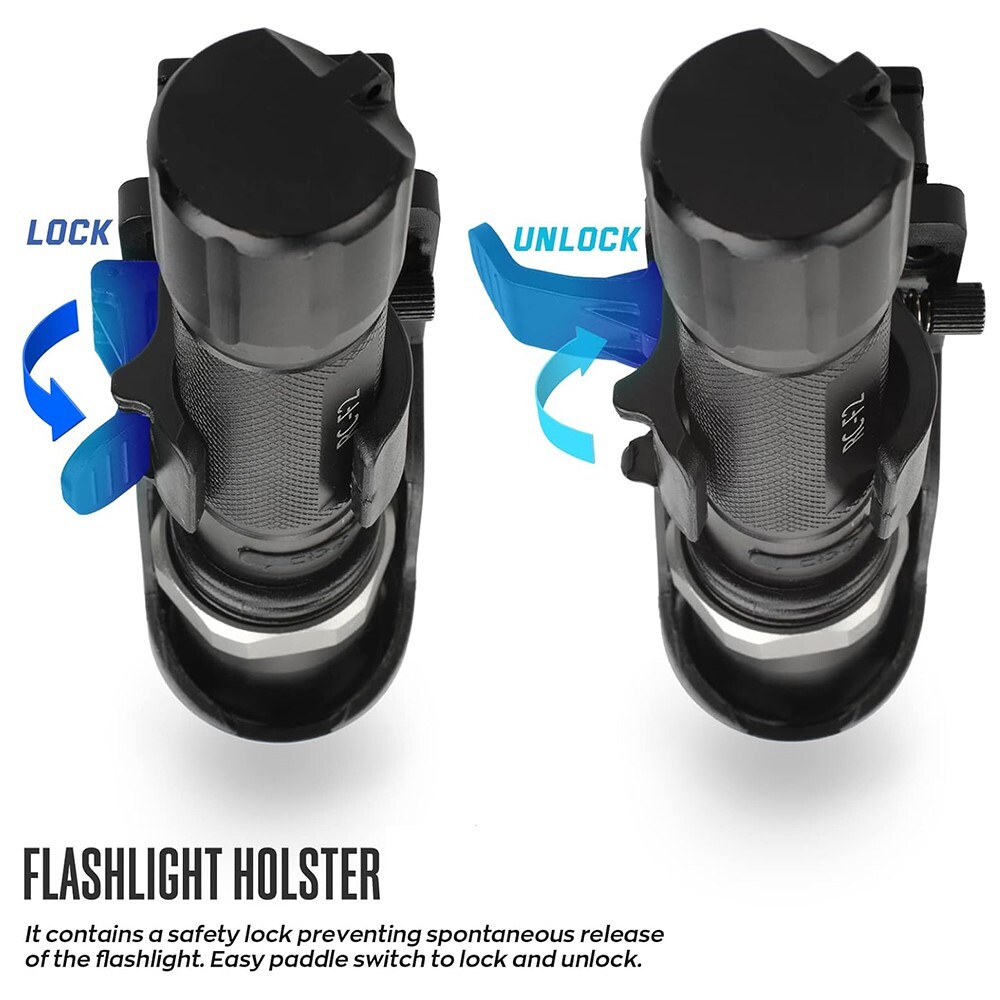 Long Lasting User Friendly Maneuverable 360° Rotatable Flashlight Holster Holder