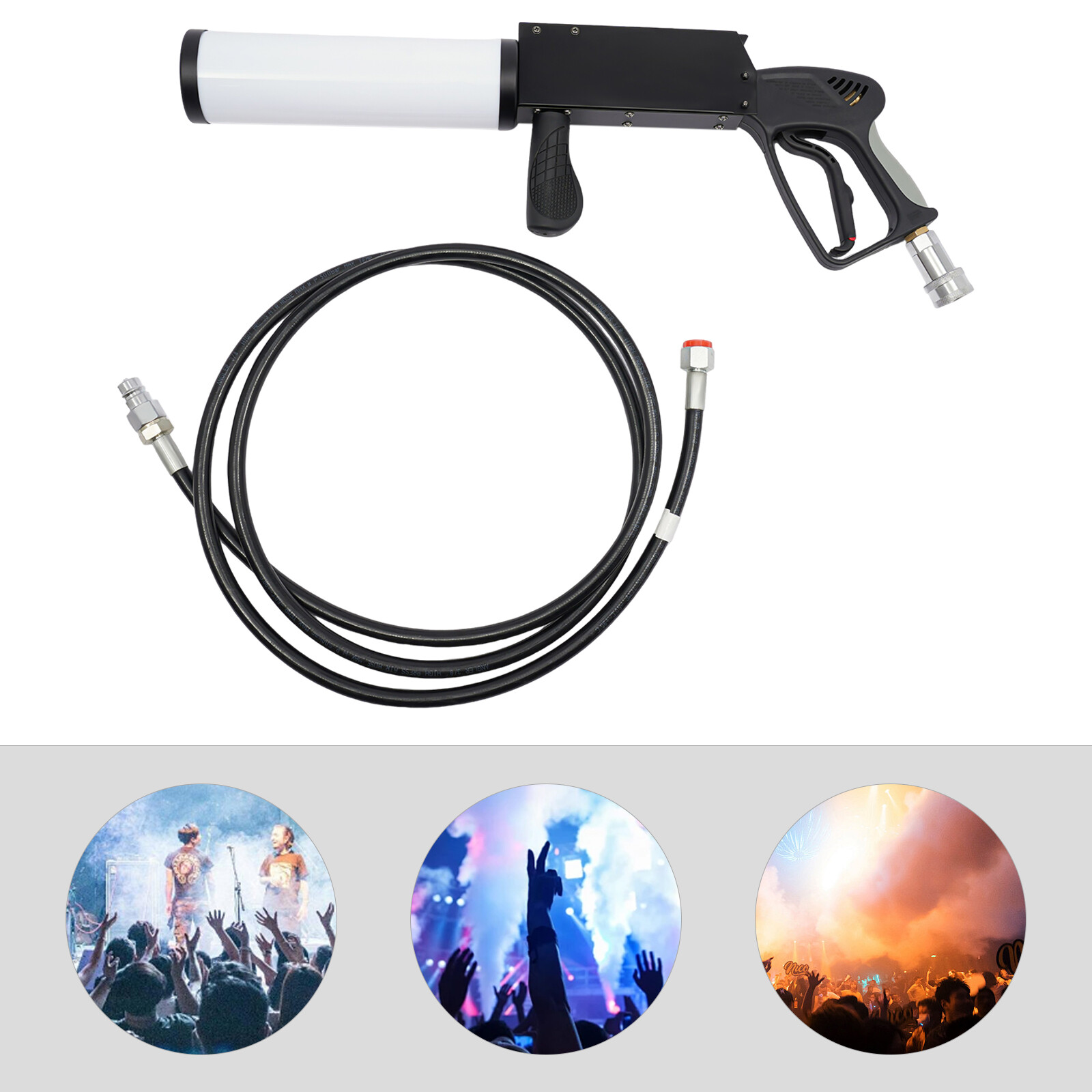 LED Cannon CO2 Gun Night DJ Club Bar Party CO2 Jet Stage Effect Fogger Smoke Gun