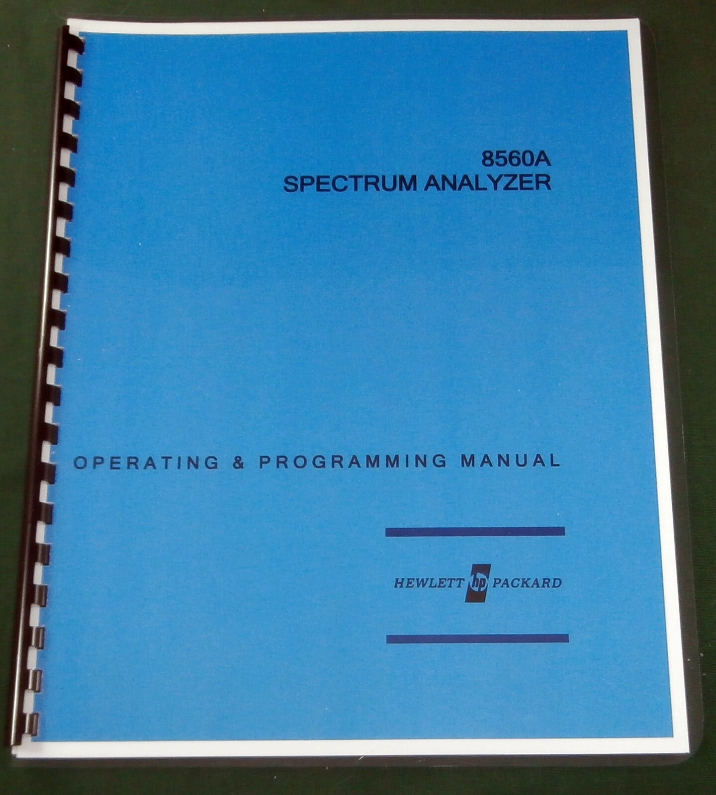 HP 8560A Operating & Programming Manual: Comb Bound & Protective Covers