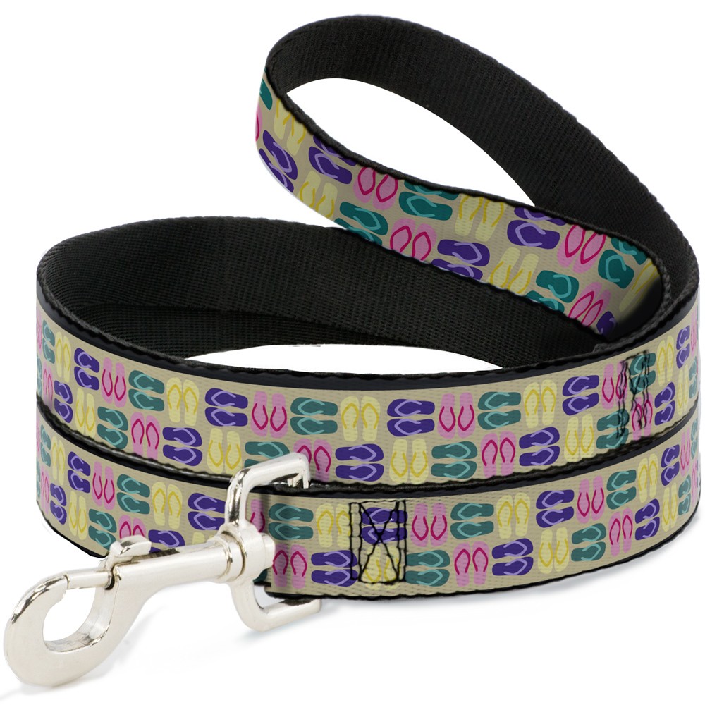 Dog Leash 6-FEET Flip Flops4 Sand/Multi Color