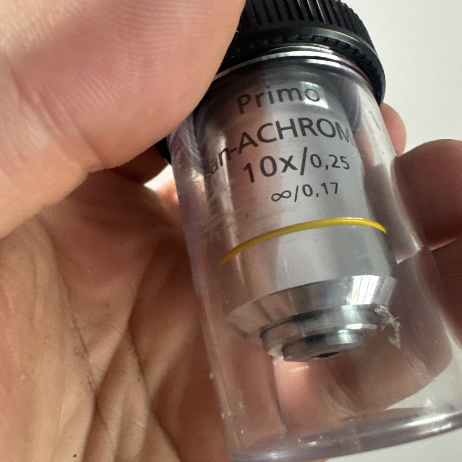 ZEISS PRIMO PLAN-ACHROMAT 10X/0.25 INFINITY MICROSCOPE OBJECTIVE 415500-1601