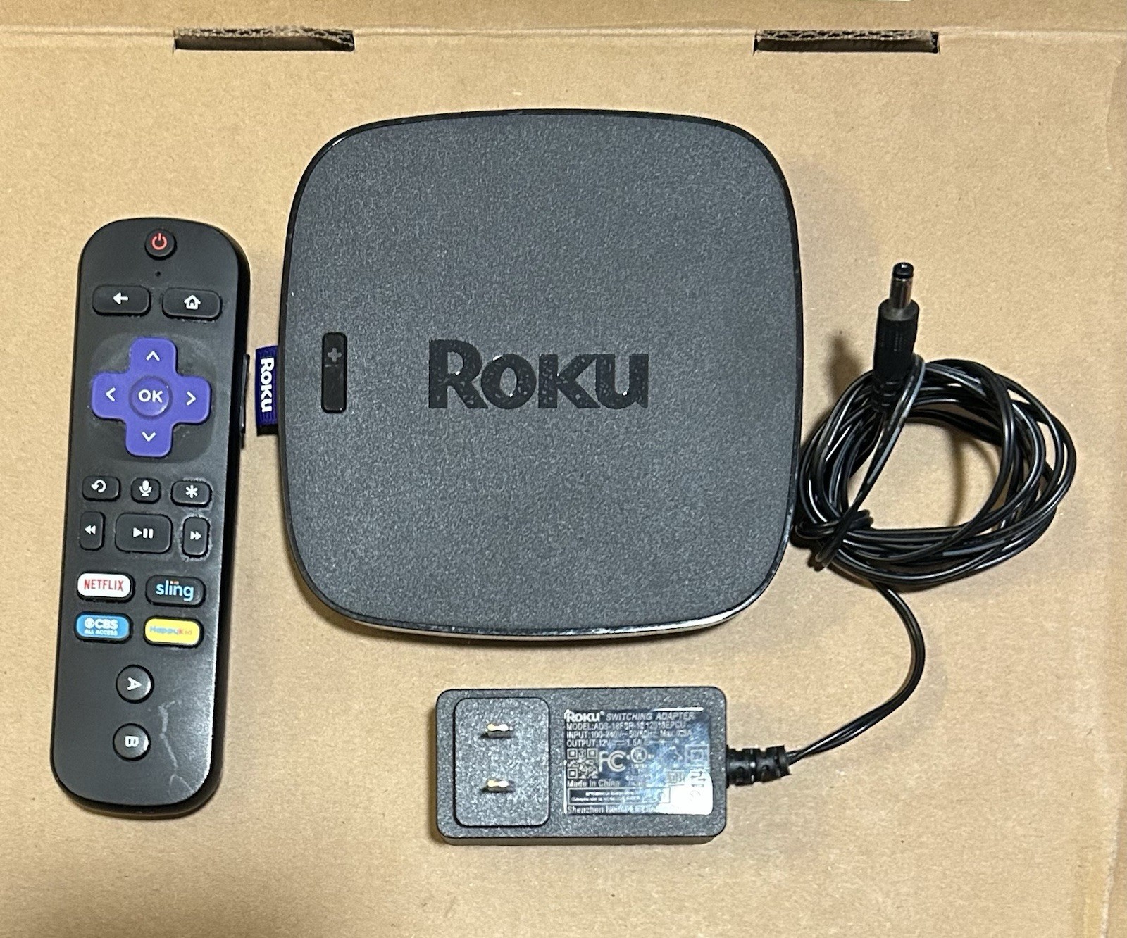 Roku Ultra 4670X 4K HDR Voice Remote HDMI Power Tested Factory Reset One Owner
