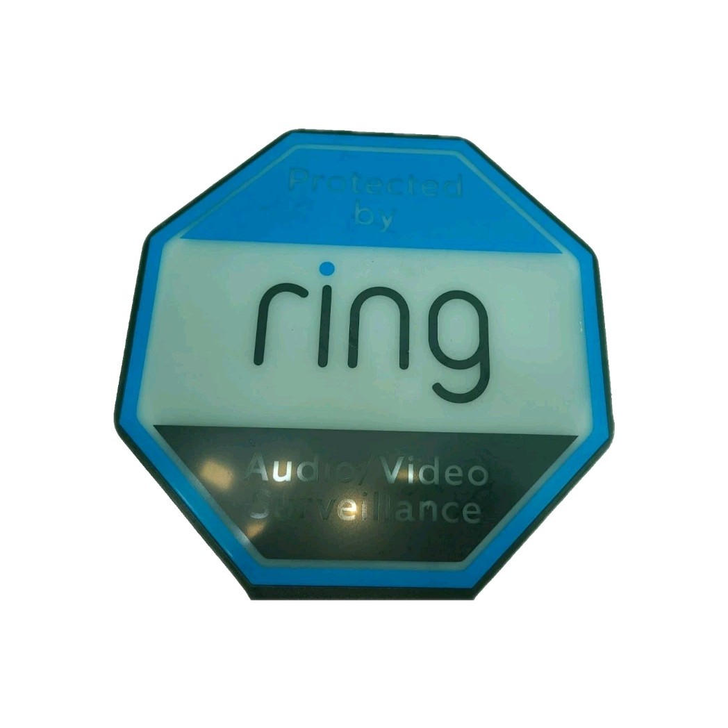 Ring Solar Security Sign Illuminated & Solar Powered Complete