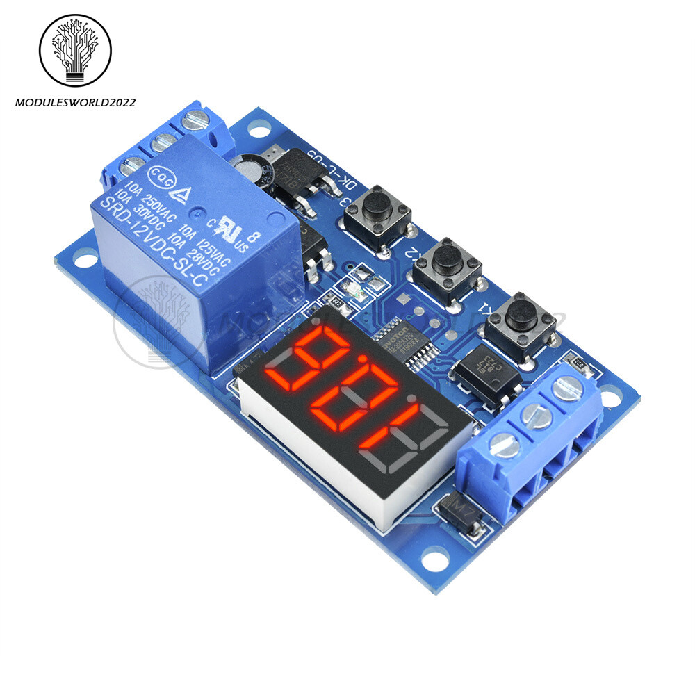 DC 12V LED Display Home Automation Delay Timer Board Control Switch Relay Module