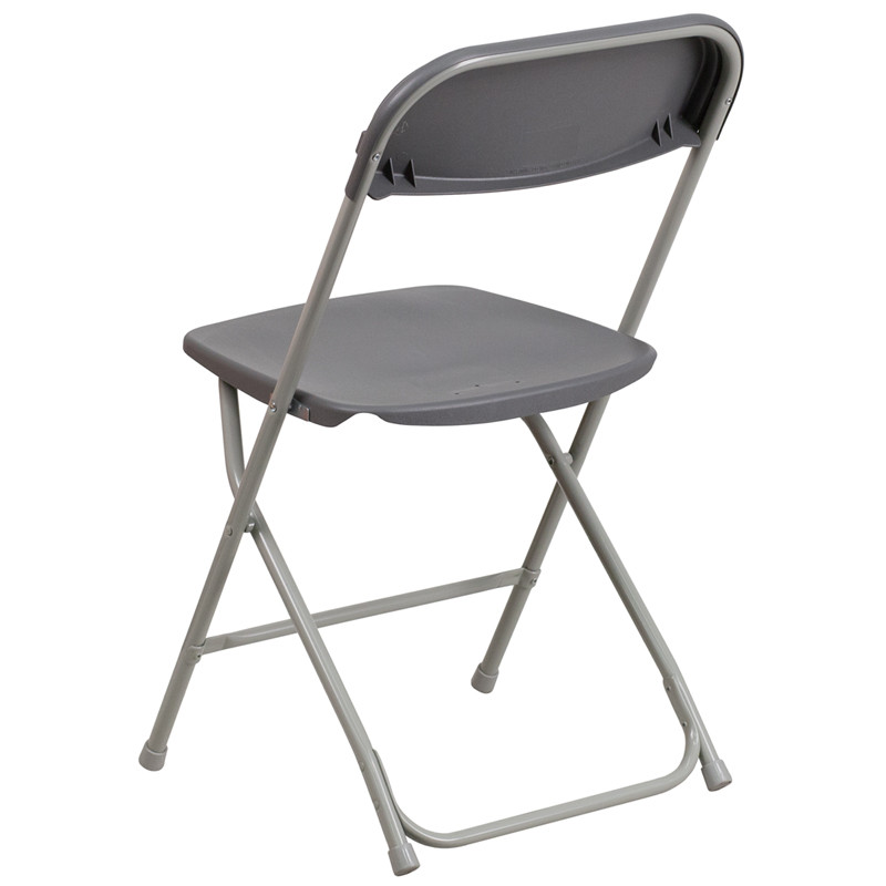 (50 PACK) 650 Lbs Capacity Commercial Quality Gray Plastic Folding Chairs