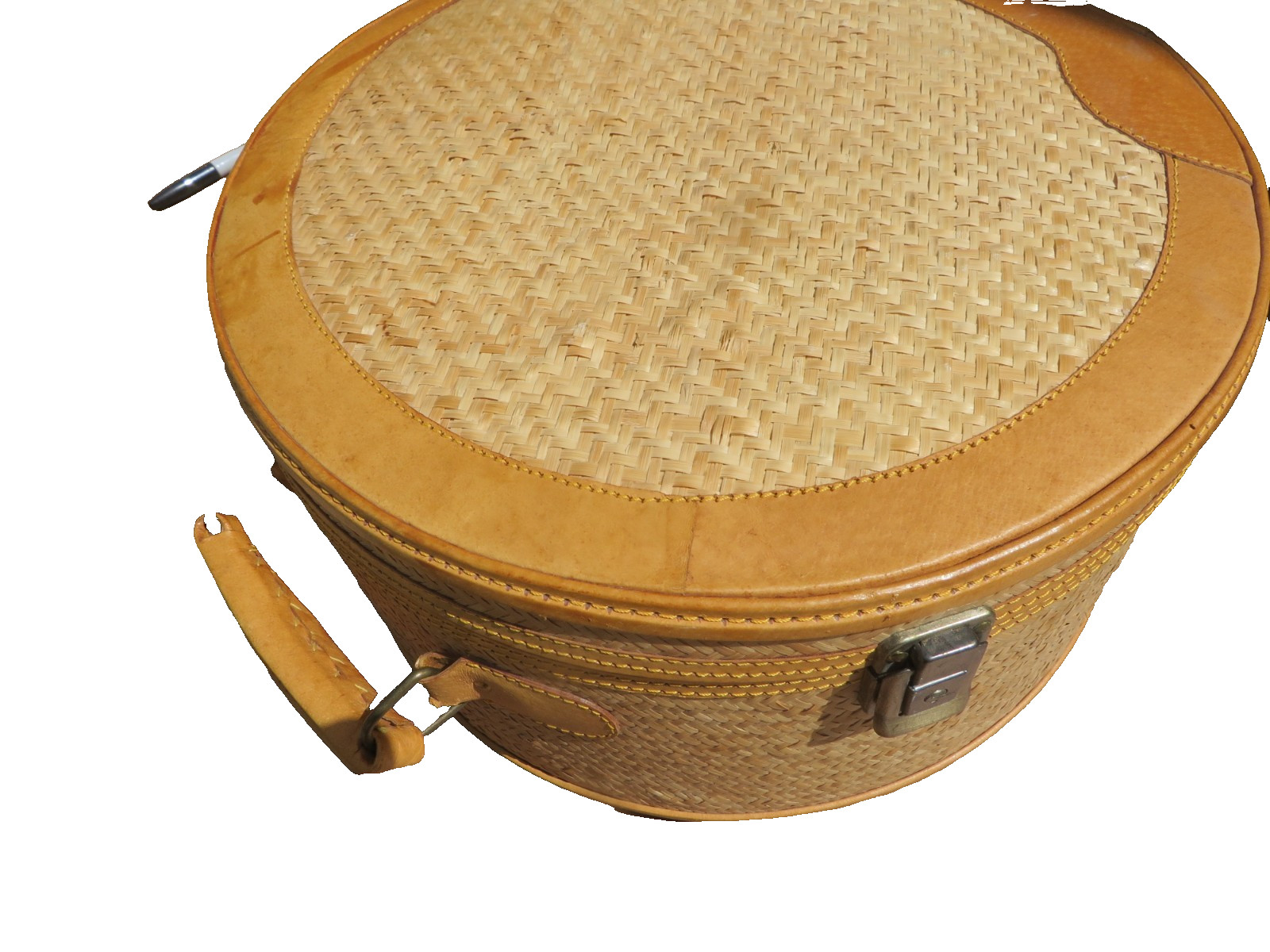Pair-' Suitcase Baskets' w/Handles,Round- 'Hold Everything'