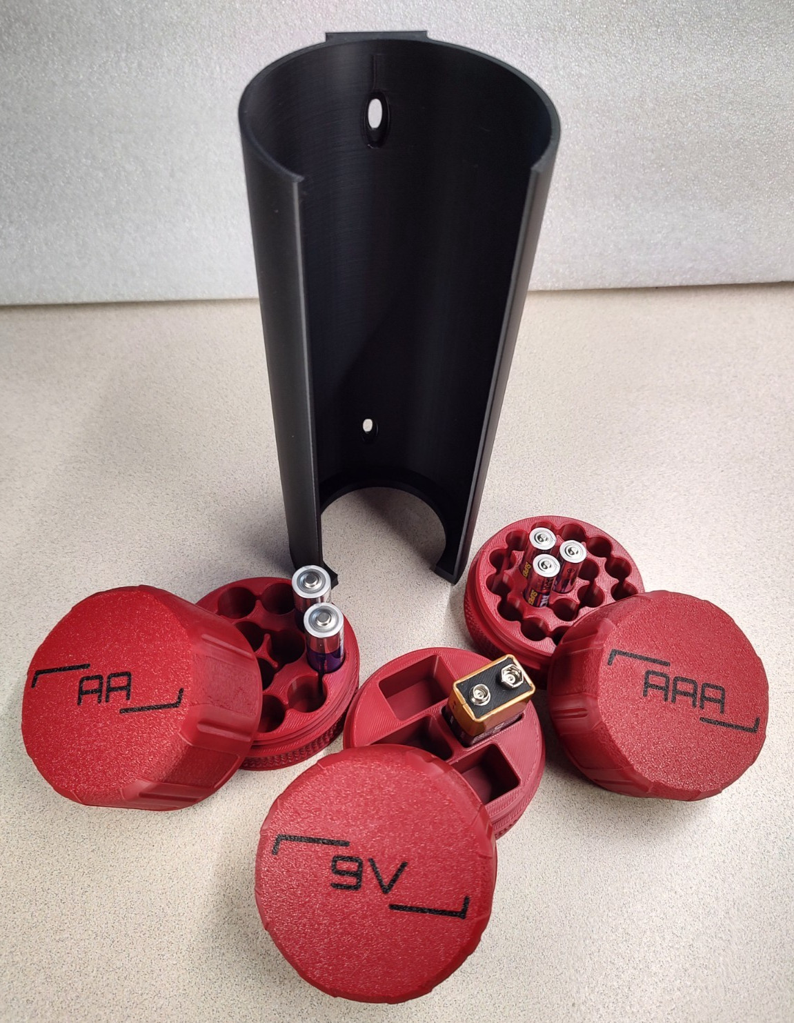 AA/AAA/9v Battery Holder | Battery Box | Battery Organizer | Battery Storage