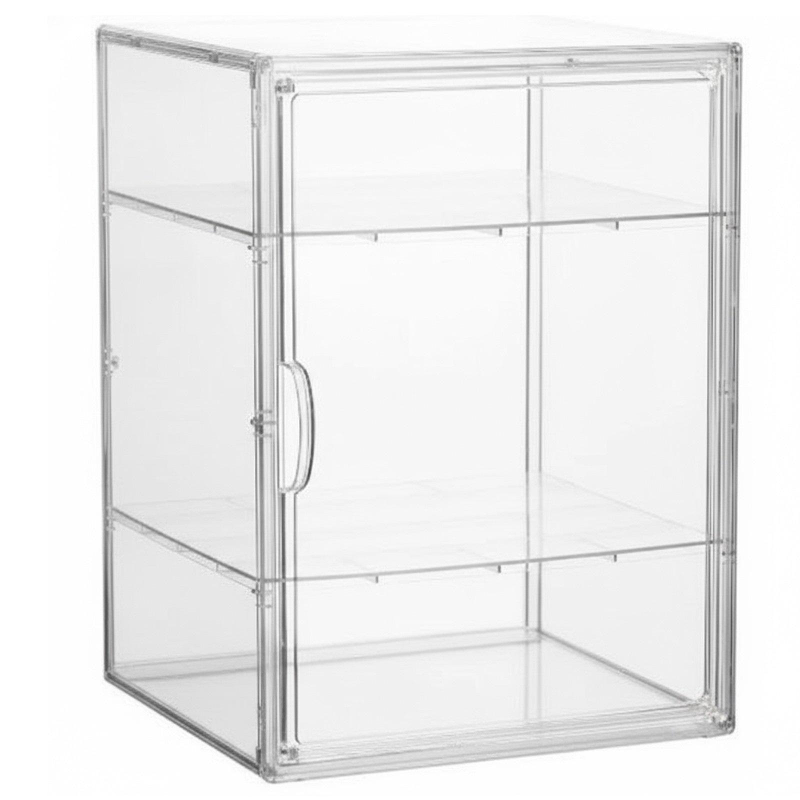Stackable Storage Drawers Clear Acrylic Organizer Bathroom Make up (2 Partition)