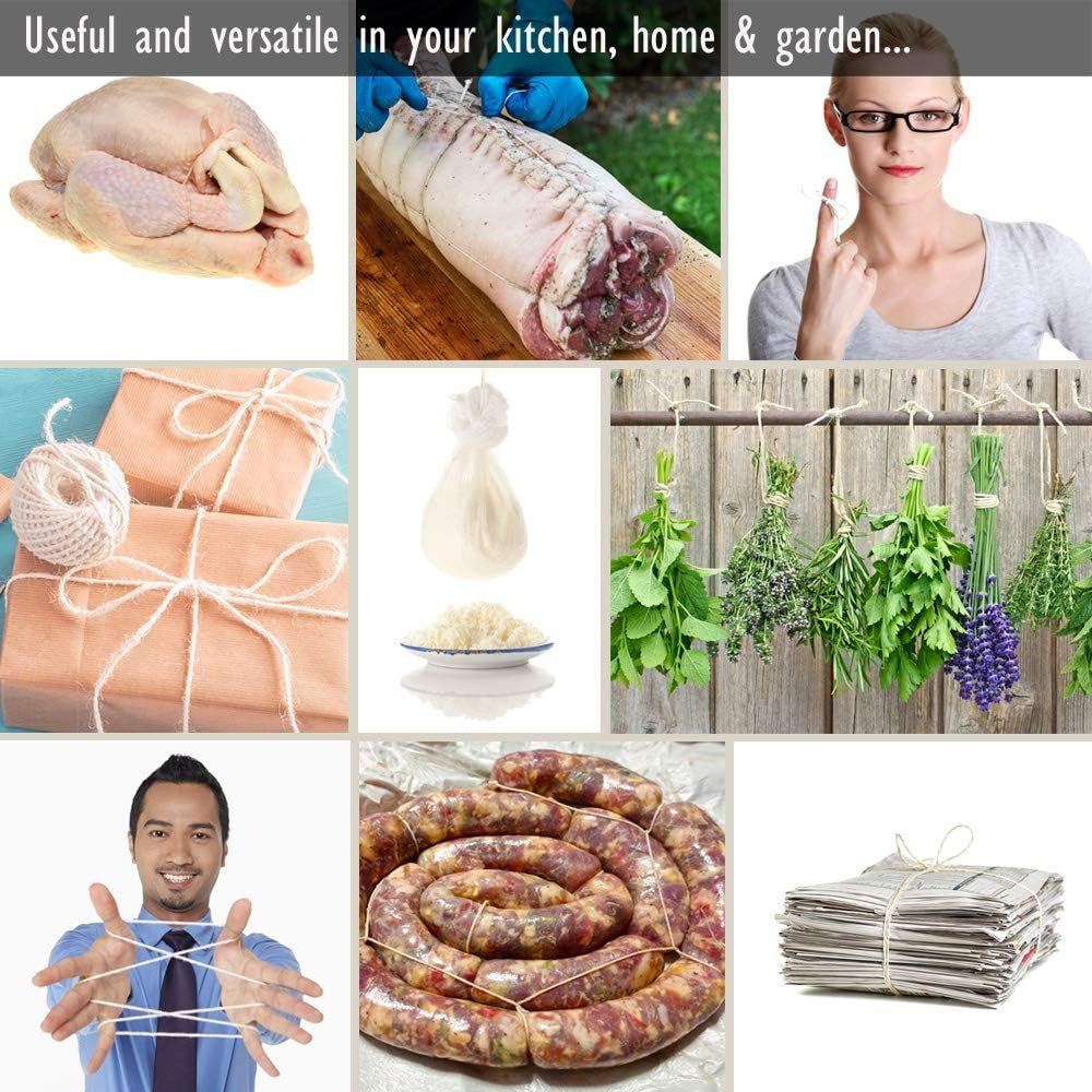 Meat Trussing Needle and Butchers Cooking Twine Kit for Sewing up Whole Hog, Pig