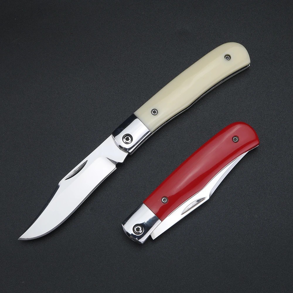 Sharp Folding Slip Pocket Joint Knife Clip Point Blade Bushcraft Camping Field