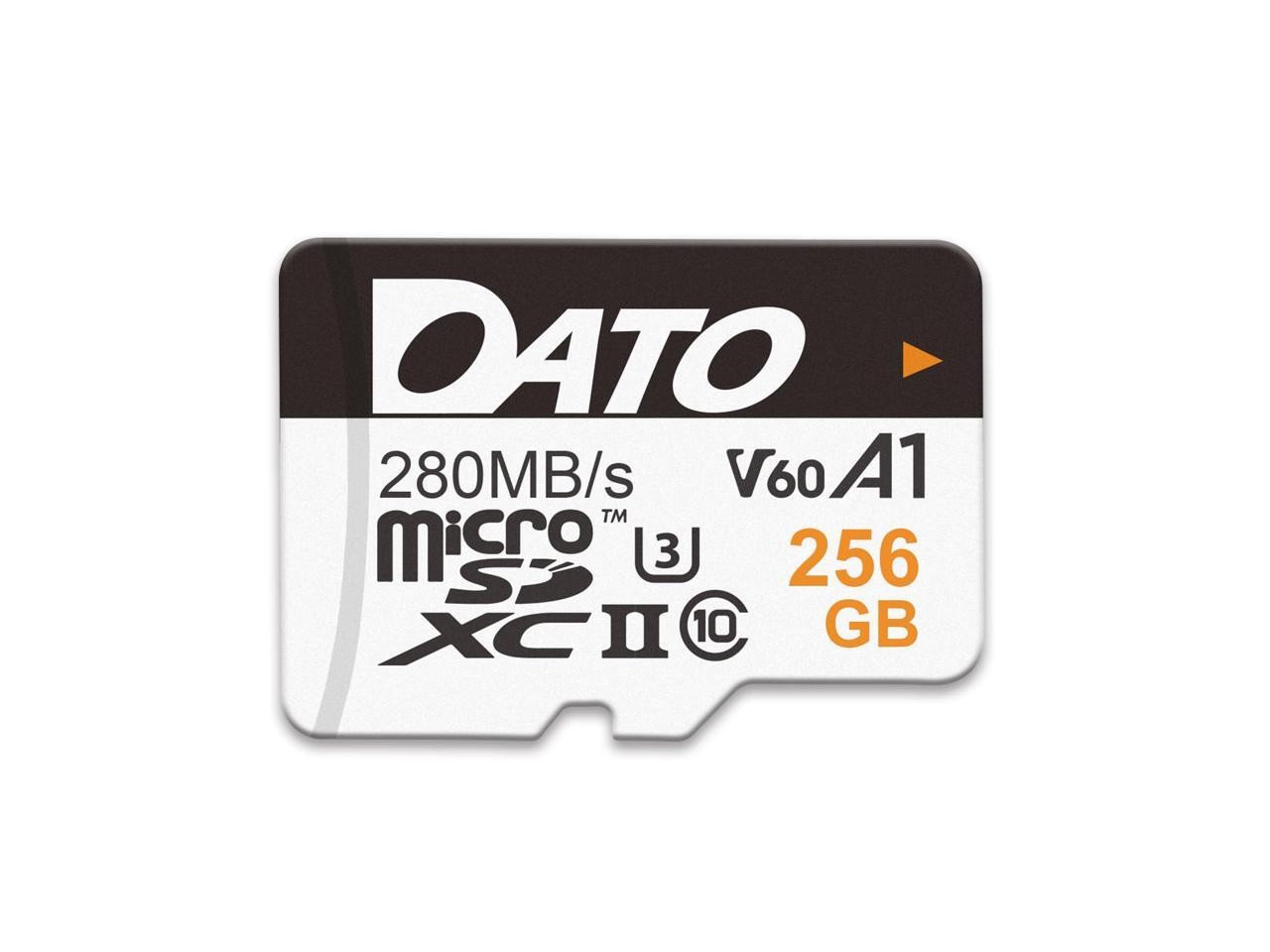 DATO Lightning 256GB microSDXC Card, UHS-II U3 V60 A1, Up to 280/180MB/s, for