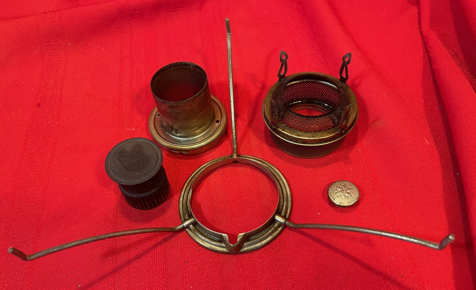 Miller Juno Oil Lamp Parts Filler Cap Flame Spreader Shade Fitter Gallery Tube