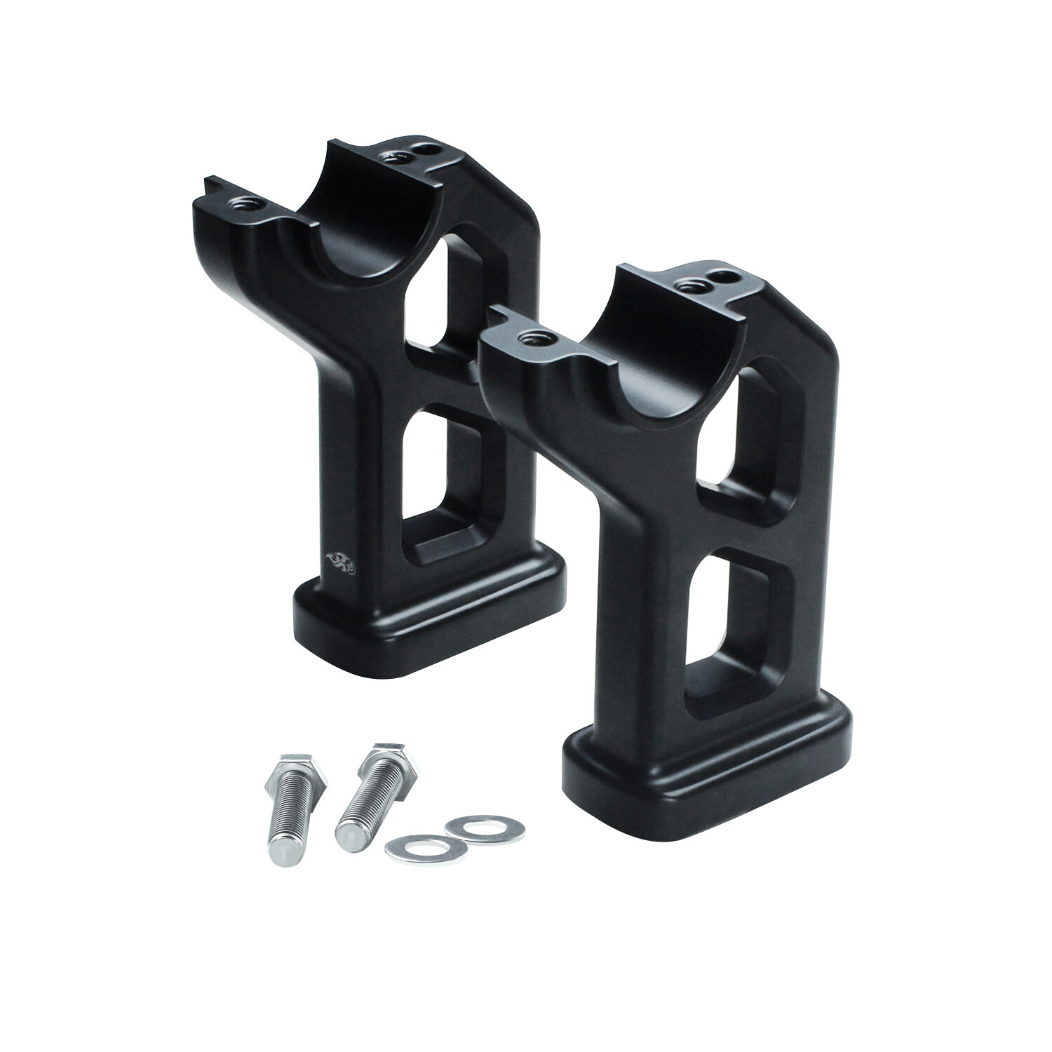 1.5" Handlebar 5.0" Black Risers Kit for Harley 2018-2024 Fat Bob FXFB FXFBS