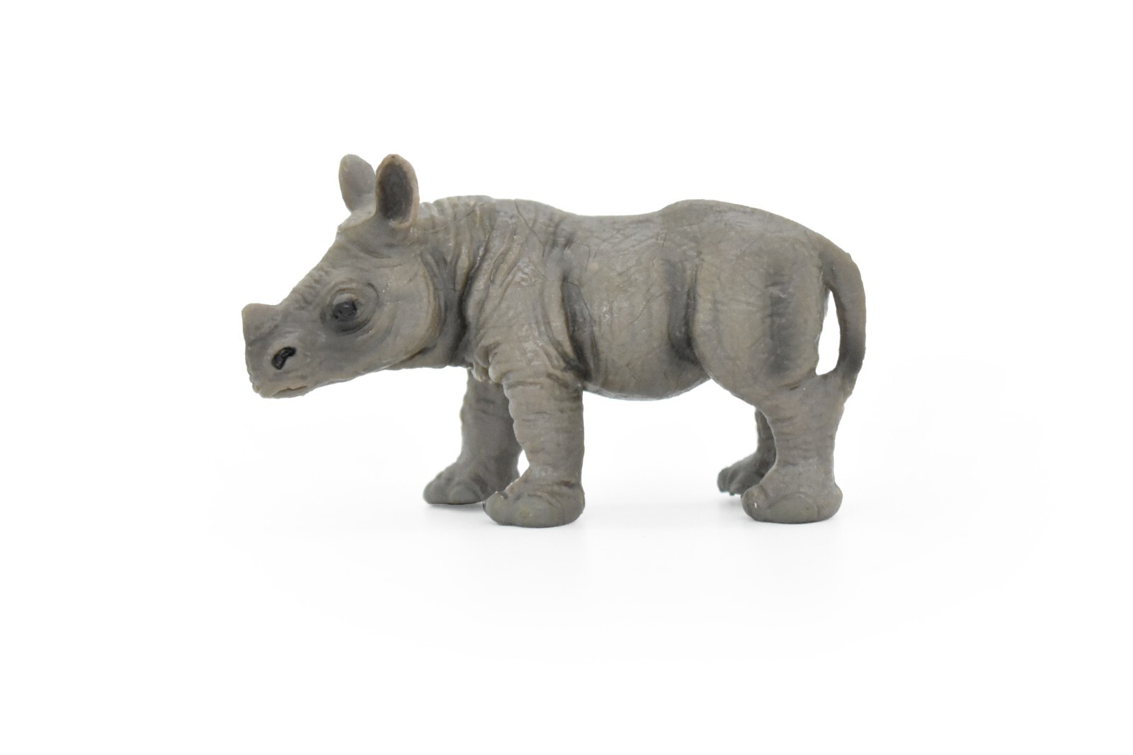 Rhino Toy, Baby, Rhinoceros, Animal, Realistic Rubber Model, Figure, Educate  3"